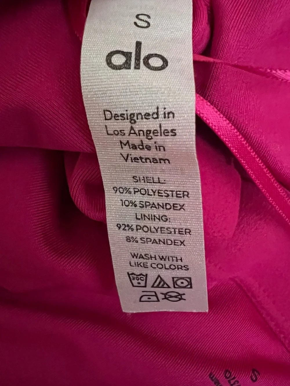 ALO 💓 Goddess Cross Top Halter Crop Tank Magenta Crush Hot Pink S Small